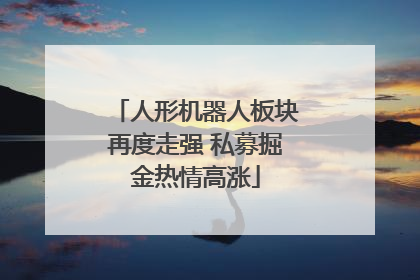 人形机器人板块再度走强 私募掘金热情高涨
